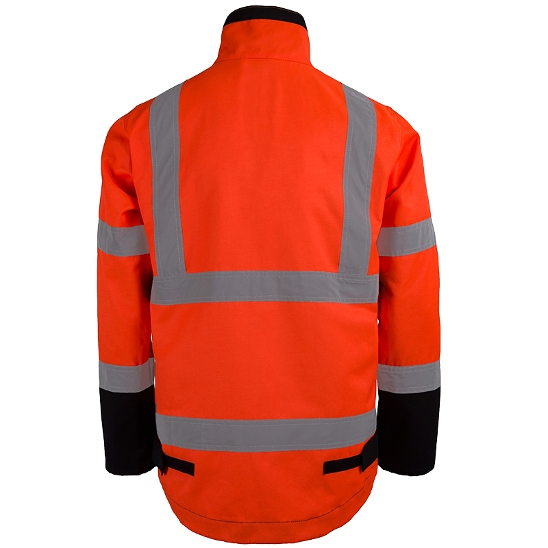 RODOPI Veste De Travail Hiver Réfléchissante — Haute Visibilité EN ISO 20471, Imperméable, Chaude, Poches Zip, Tailles S-XXXL - 7